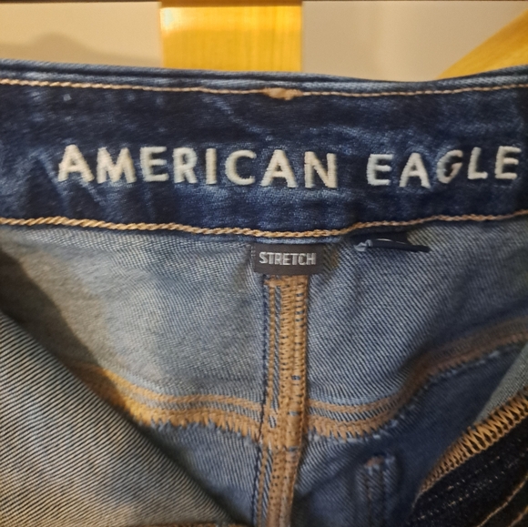 American Eagle stretch curvy Mom jeans 14 x-long - Picture 3 of 5